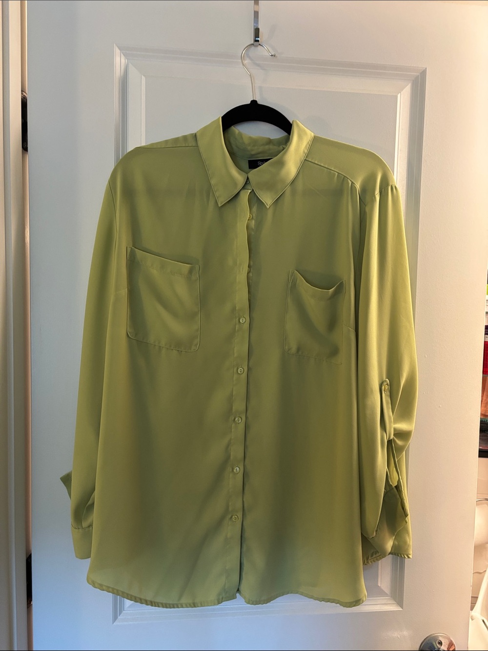 Style & Co. Light Olive Green Button-Down Shirt